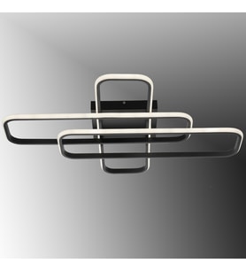 TT324-SY TT Aydınlatma 57 x 17 Profil Mat Siyah 3 lü Plofonyer Led Avize (Beyaz)
