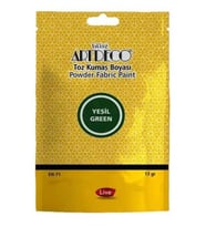 Artdeco Toz Kumaş Boyası 13Gr Yeşil 2 adet ve 1 adet sabitleyici