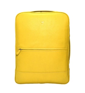 RİCH SMİTH ® GERÇEK DERİ 15" LAPTOP SIRT ÇANTASI / 3018 SARI (PARLAK ARSEL)
