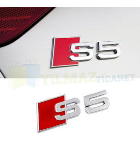 Audi S5 Logo Arka Bagaj Arma Amblem Paslanmaz Çelik Yüksek Kalite