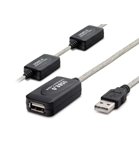 USB Uzatma Kablosu 15 m - Silver Siyah HDX7537
