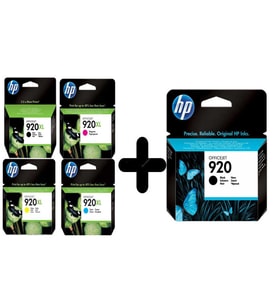 HP 920XL Set + 920 Siyah Kartuş