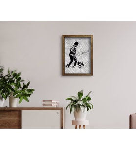 BK Home Atatürk Tasarımlı Doğal Masif Ahşap Çerçeveli Tablo 45x65cm-38