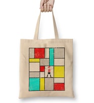 Mondrian's Mime Minimalism Bez Çanta Uzun Saplı
