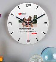Kişiye Özel Youtube Tasarım Fotoğraflı Duvar Saati