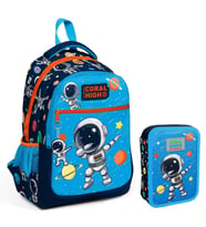 Coral High Mavi Astronot Erkek Çocuk Okul Çantası ve Organizer Kalemlik Seti 23486+11149