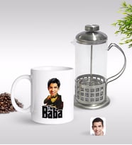 BK Gift Kişiye Özel Godfather Baba Karikatürlü Kupa & French Press Seti-3 (Model 1)
