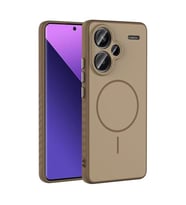 Coverzone Xiaomi Redmi Note 13 Pro Plus 5G ?le Uyumlu Kamera Lens Korumal? K?l?f Magsafe Uyumlu Kablosuz ?arj �zellikli Tea Silikon Telefon K?l?f? Gold