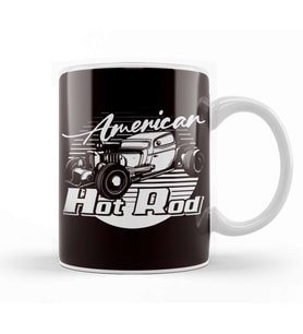Hot Rod American Classic Old Cars Automobile Muscle Garage Kupa Bardak Porselen