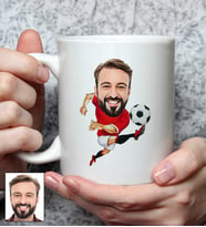 Kişiye Özel Futbolcu Tasarımlı Karikatürlü Kupa Bardak 93