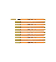 Stabilo İnce Keçe Uçlu Kalem 88 Point 0.4 MM Açık Haki Fineliner Kalem (10 Lu Paket) (Karışık)