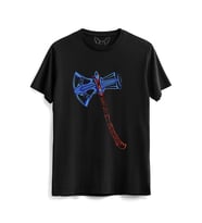 Thor Mjolnir Dijital Resimli Baskı Hammer Siyah Tshirt 