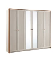 ALAÇATI  6 KAPILI DOLAP  (Beyaz)