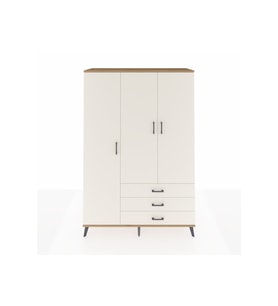 Hyperion Gardrop 6 Raflı 3 Çekmeceli Tek Askılı 132x44x195 Çam-Aytaşı