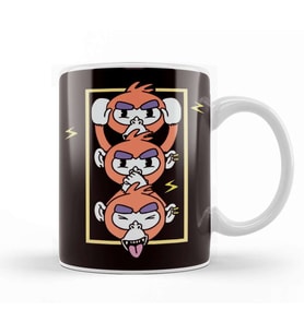 See Speak Hear No Evil Japan Monkeys Japanese Art Emoticon Kupa Bardak Porselen