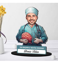 En Başarılı Erkek Beyin Cerrahına Hediye Karikatürlü Biblo