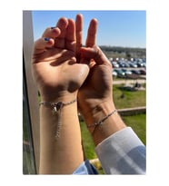 kararmaz Çelik 2li Harfli Bileklik Sevgili/Çift/Arkadaş Bilekliği Unisex Harf Detay Bileklik