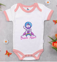 BK Kids Kişiye Özel Pembe Bebek Body Zıbın - Model 191