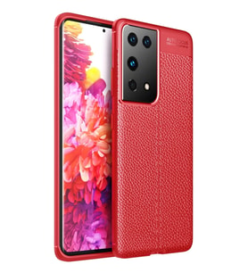 Durukar® Samsung Galaxy S21 Ultra Kılıf Auto Focus Kapak - Kırmızı