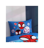 Spidey Adventure Desenli % 100 Pamuk Kumaş 1 Adet Yastık Kılıfı 50x70 cm