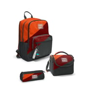 Coral High Koyu Gri Turuncu Bordo Renkli 3'lü Okul Çanta Seti SET0123692 - Erkek (Çok Renkli)