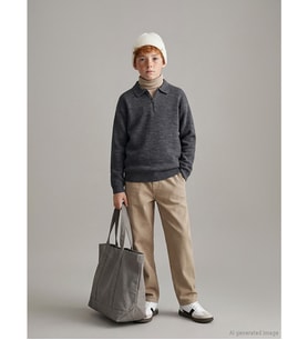 LCW Kids Bej Beli Lastikli Erkek Çocuk Pantolon