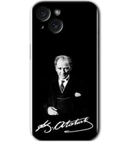 İphone 15 Plus Kılıf HD Desen Baskılı Kılıf - Atatürk İmza