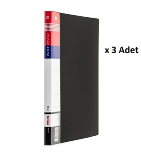 Bigpoint Sunum Dosyası 20'li Siyah x 3 Adet