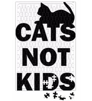 Cats Not Kids kediler Çocuklar Değil Kedili Puzzle