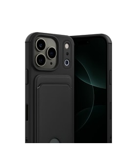 Apple iPhone 17 Pro Max Kelvin Kartvizitli Silikon - Siyah