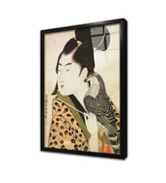 Japon Kadın Çerçeveli Cam Tablo