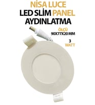 Sıva Altı Led Aydınlatma Paneli 12 Watt Tasarruflu Beyaz Işık (Doğal Beyaz)