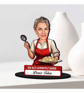 Anneye Hediye Eli Lezzetli Anne Karikatürlü Biblo