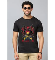 Deadpool And Wolverine Wars Siyah T-shirt