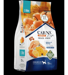 PETLOVEBUTİK PUMPKIN TAHILSIZ SOMON & PORTAKAL 10KG KISIRLAŞTIRILMIŞ KEDİ MAMASI