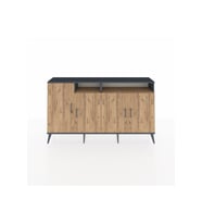 Arges Konsol 6 Raflı 4 Kapaklı 176x30x99 Antrasit-Çam