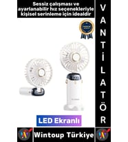 #Vantilatör Kompakt Sessiz Yoğun Üfleme Şarjlı Ayarlanabilir Başlık 5 Kademeli El Fanı Vantilatör