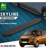 S-Dizayn Ford Tourneo Custom Kısa Şase Skyline Siyah Yan Basamak 203 Cm 2012-2023 A+ Kalite