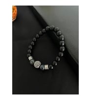 Zirkonyum, Jade Ve Onix Doğal Taşlı Metal Detaylı Çok Şık Bileklik  Handmade, Cesaret Taşı!