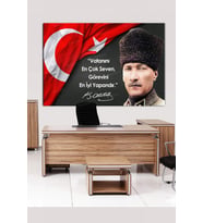 ATATÜRK TABLOSU, PANOSU, KANVAS TABLO, KAFE,BÜRO, OTEL VE RESMİ DAİRELER İÇİN UYGUN