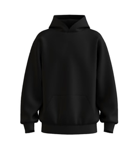 Oversize 'Money Don't lıe' Baskılı Kapşonlu Hoodie Sweatshirt (Siyah)