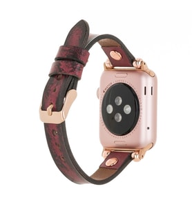 Bouletta Apple Watch Uyumlu Deri Kordon 38-40-41mm Vintage Ferro RT V1SEF Bordo
