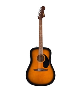 Fender 0974000503 California Debut Redondo Akustik Gitar (2-color Sunburst) Şık Sunburst Cila Dreadnought Gövde Ve Rahat C Profil Sap