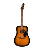 Fender 0974000503 California Debut Redondo Akustik Gitar (2-color Sunburst) Şık Sunburst Cila Dreadnought Gövde Ve Rahat C Profil Sap