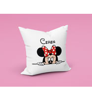 Minnie Mouse Sevgili Çift Tasarımlı Yastık Kişiye Özel