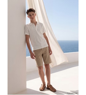 LCW Kids Bej Erkek Çocuk Gabardin Şort