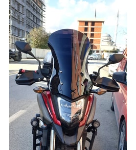 MOTOCAM Honda NC 700 750 X Ön Cam 2016-2020 Model 50cm Siyah Renkli 4mm ORTA BOYLU