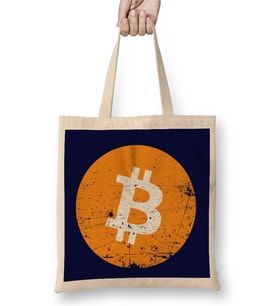 Bitcoin Present I Krypto Money Corrupt Money 02 Bez Çanta Uzun Saplı