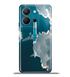 Vivo Y36 Kapak HD Renkli Dizayn Silikon Kılıf - Yolcu Uçaği