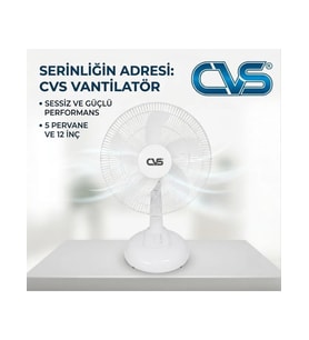 CVS DN 91059 12''ınc Masaüstü Vantilatör Beyaz